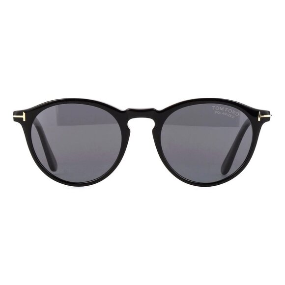 New TOM FORD Aurele Black Polarised Round FT0904/S 01D Sunglasses Women - Picture 2 of 4